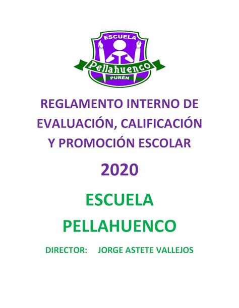 Pdf Reglamento Interno De Evaluaci N Calificaci N Y Evaluaci N