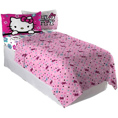 Sanrio Hello Kitty Floral Ombre Bedding Sheet Set