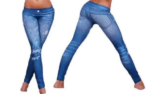 Sexy Womens Skinny Legging Jeans Denim Look Legging Pants Lady Skinny