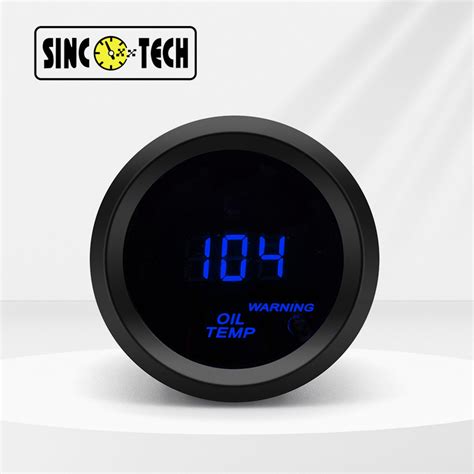 Sinco Tech 6115 Plastic Oil Temp Gauge Meter Auto Mobile Led Display