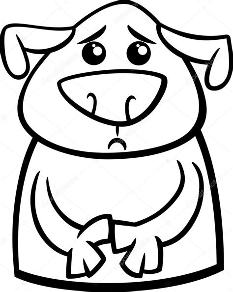 Sad Dog Coloring Pages