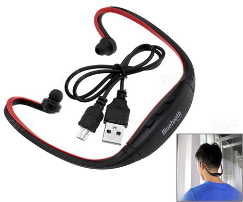 wireless stereo bluetooth headset sports gym headphones  sd card