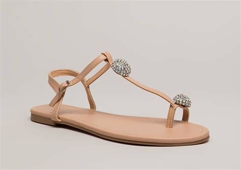 Nude T Strap Sandals CraftySandals