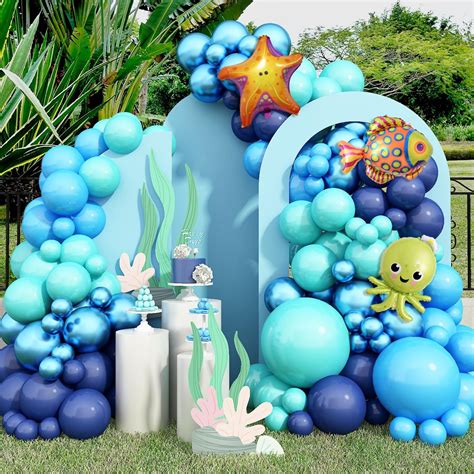 Under The Sea Party Decorationsocean Animals Balloon Arch Kit Navy