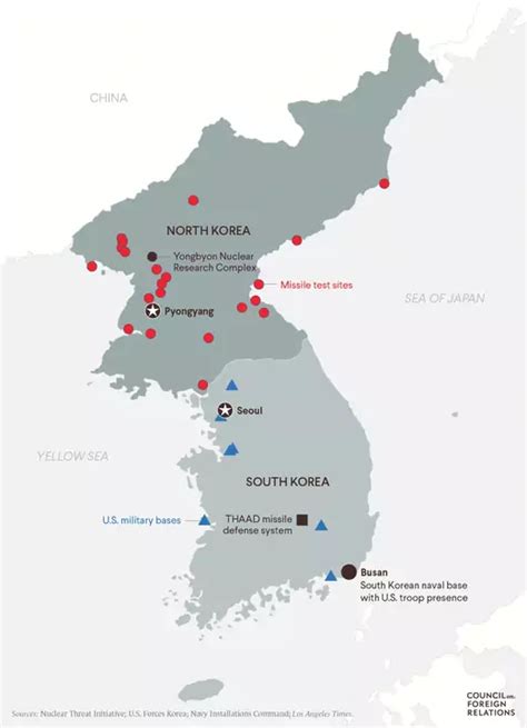 Map Of Us Bases In South Korea New York Map Poster