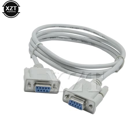 New Serial Null Modem Cable DB9F to DB9F Female DB9 Connector pin 1 to pin 1 RS232 to RS 232 ...