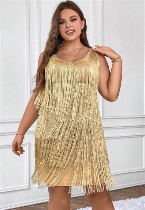 Gold Fringe Flapper Costume Costume Wonderland