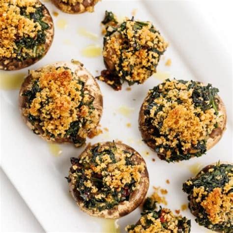 Vegan Stuffed Mushrooms - The Lemon Bowl