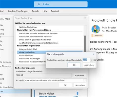 Outlook Postfach aufräumen Ordner und Anhänge löschen