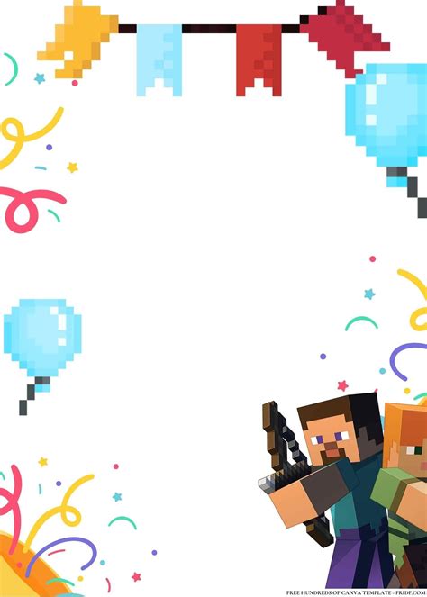 Mine Your Way to Fun! Free Minecraft Birthday Invitations Inside
