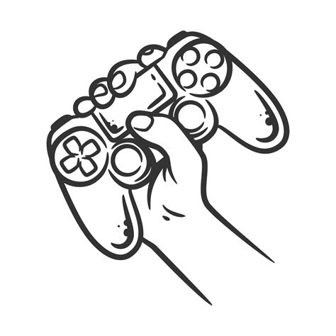 Hand Holding Gaming Controller Joystick Vector Art At Vecteezy