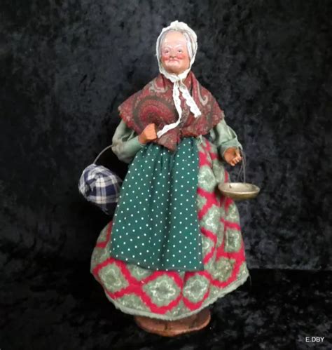 Santon De Provence Vintage Simone Jouglas Marchande Panier Couvert Et