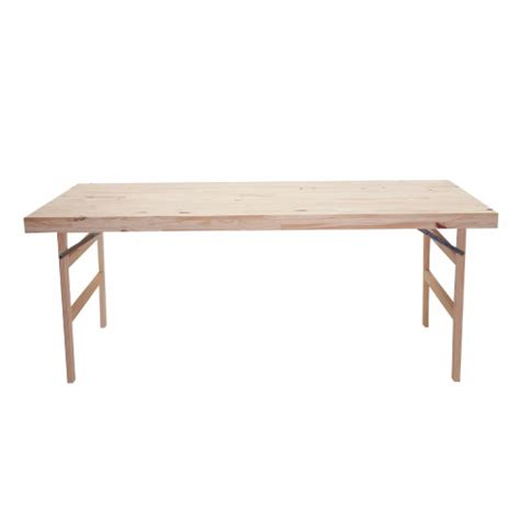 Mesa De Madera Tramontina Naturalle Doblable En Madera Pino