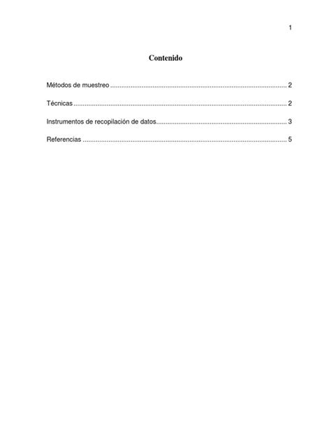 Tarea 3 Investigar Sobre Métodos De Muestreo Técnicas E Instrumentos De Recopilación De Datos 1