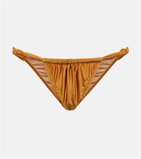 Rose Bikini Bottom In Gold Bananhot Mytheresa