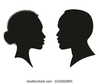 Man Woman Silhouette Face Face Silhouettes Stock Vector Royalty Free