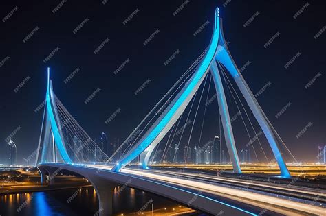 Premium Photo Beautiful View Of Meydan Bridge In Dubai Modern