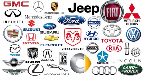 Cars Logo Brands Motor Symbols Automotive Emblems Transport Marks