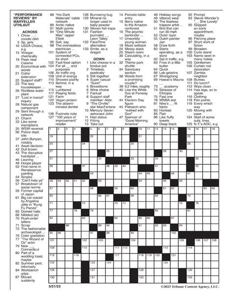 La Times Free Printable Crosswords - FREE Printable A-Z