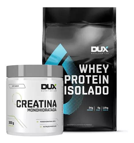 Kit Whey Isolado Kg Creatina G Dux Nutrition Sabor Coco