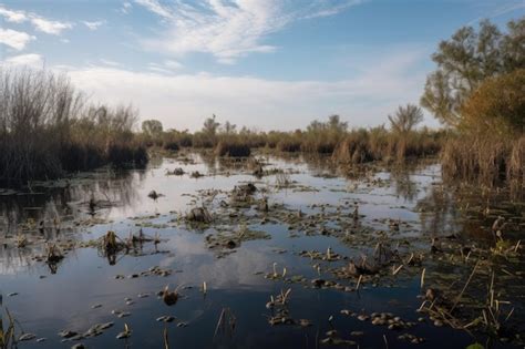 Premium Ai Image Flooded Marshes With Schools Of Fish And Turtles