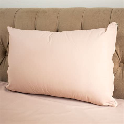 Kit Capas Travesseiro Impermeável Pvc Cor Nude Zíper Elo