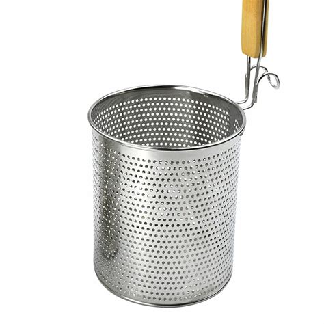 Stainless Steel Hot Pot Frying Noodle Strainer Colander With Wooden Handle Buy Mesh Leakage