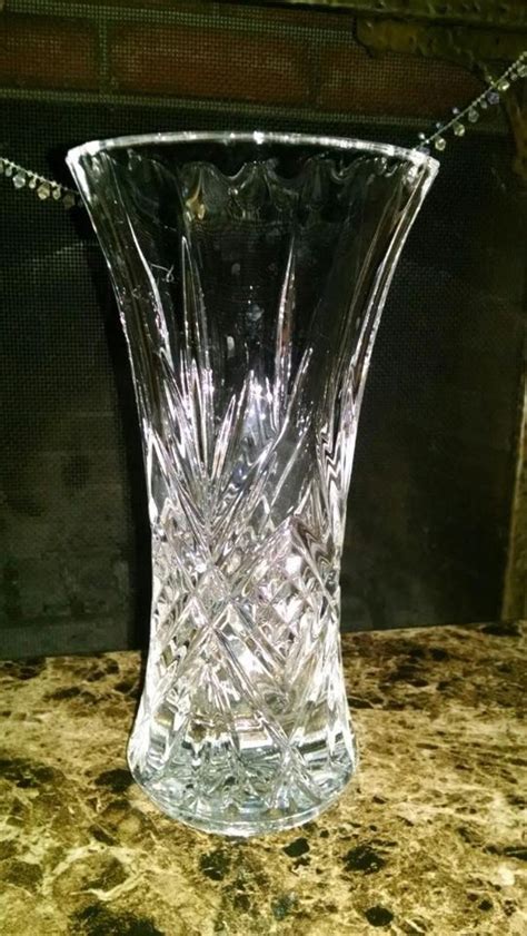 Vintage Cut Glass Vase Etsy