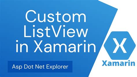 Custom ListView In Xamarin Forms Xamarin Forms ListView YouTube