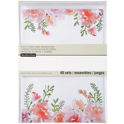 Floral Flat Cards & Envelopes by Recollections™, 5" x 7" | Michaels