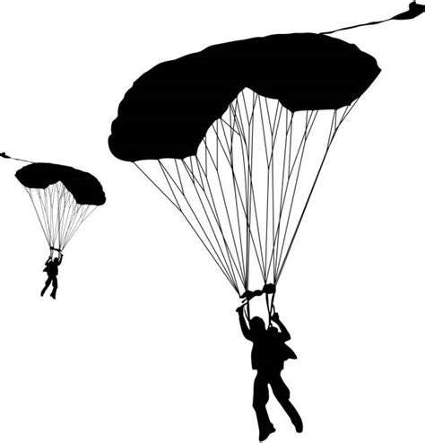 Skydivers Silhouette Illustrations Royalty Free Vector Graphics And Clip