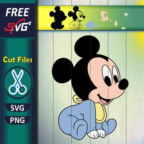 Baby Mickey Mouse Svg Free Disney Svg Files For Cricut Free Svg Files