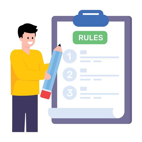 rules document flat illustration  vector art  vecteezy