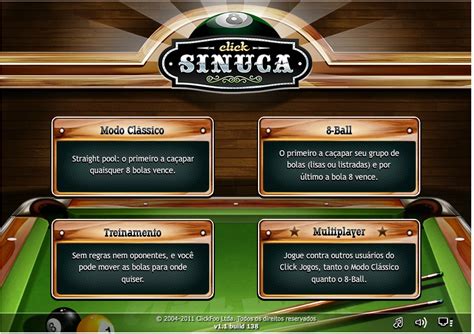 Elementos Melhores Jogos Online Sinuca