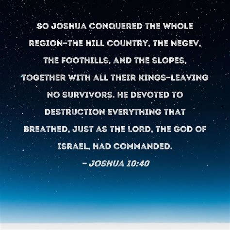 Conquering The Promised Land