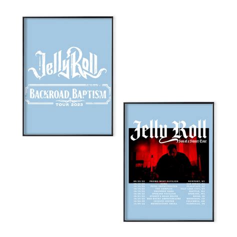 Jelly Roll 2023 Tour Poster Set, Jelly Roll Backroad Baptism 2023 Tour sold by Starfish | SKU ...