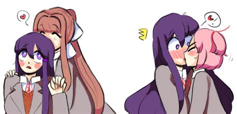 Yuri X Monika Yuri X Natsuki By Guusagi