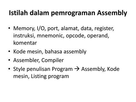 Ppt Bahasa Mesin Dan Assembly Powerpoint Presentation Free Download Id 4310711