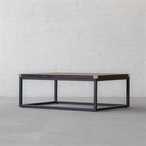 Edward Leather Top Coffee Table