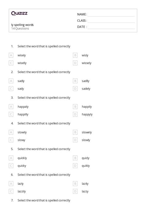 50 Spelling Worksheets For 3rd Grade On Quizizz Free And Printable