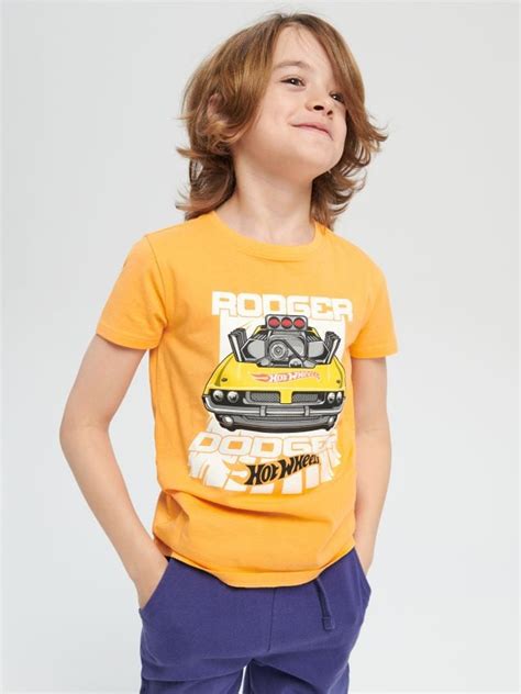 Koszulka Hot Wheels Kolor Pomara Czowy Sinsay E X