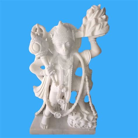 3 Feet White Marble Lord Hanuman Statue Temple At Rs 21000 In Alwar