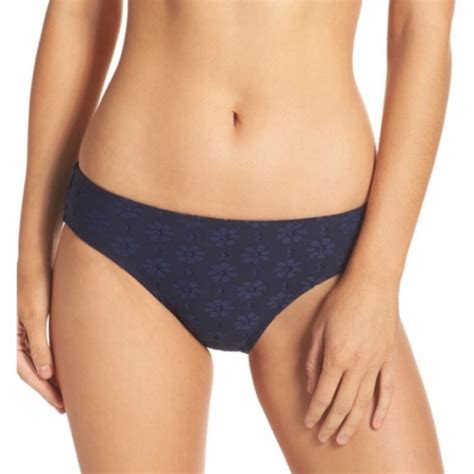 Robin Piccone Clarissa Bikini Bottoms In Navy Gem