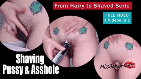 Shaving My Bush Worship My Pussy And My Ass From Hairy To Shaved Serie Full Video In