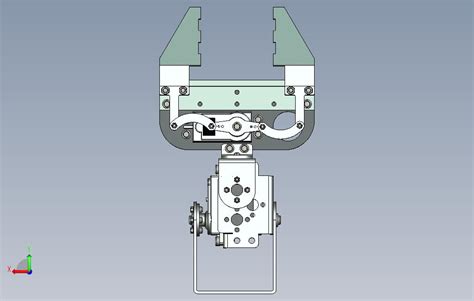 舵机机械手设计（两自由度）proe模型图纸免费下载 懒石网