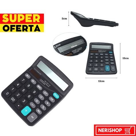 Calculadora Teclas Grandes E Visor Inclinado 12 Dígitos Comercial