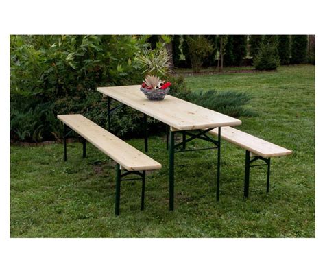 Set Berarie STANDARD Din Lemn Masiv De Rasinos 200x50 Cm Pentru