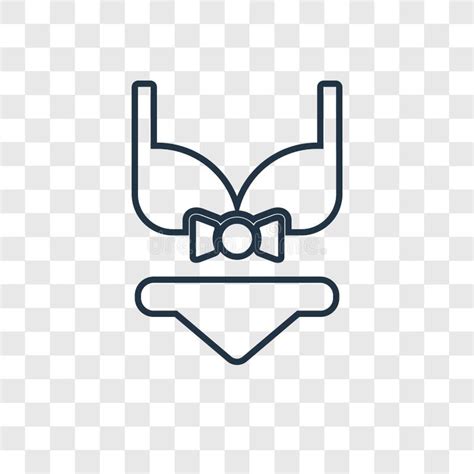 Icono Linear Del Vector Del Concepto Del Bikini Aislado En Backgr Transparente Ilustración del