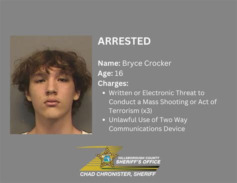 HILLSBOROUGH TEEN ARRESTED FOR MAKING ONLINE THREATS | HCSO, Tampa, FL