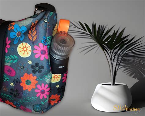 Tasche Blumen Flower Power” Stickfinchen